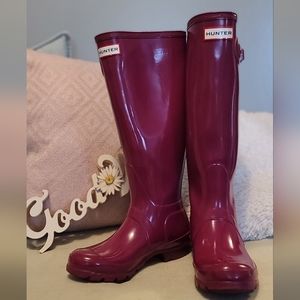 Magenta Hunter Rain Boots